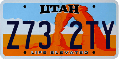 UT license plate Z732TY