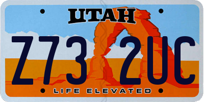 UT license plate Z732UC