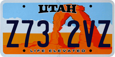 UT license plate Z732VZ