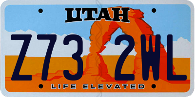 UT license plate Z732WL