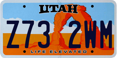 UT license plate Z732WM