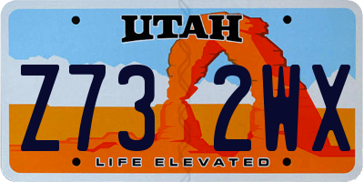 UT license plate Z732WX