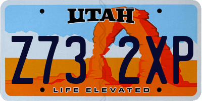 UT license plate Z732XP
