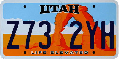 UT license plate Z732YH