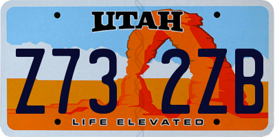 UT license plate Z732ZB