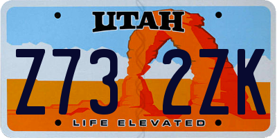 UT license plate Z732ZK