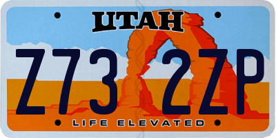 UT license plate Z732ZP