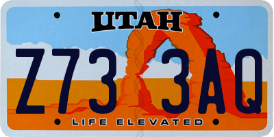 UT license plate Z733AQ