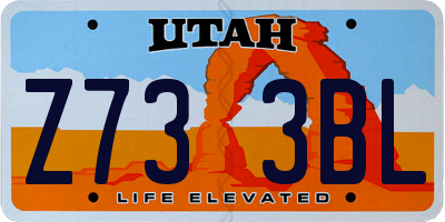UT license plate Z733BL
