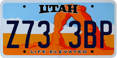 UT license plate Z733BP