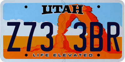 UT license plate Z733BR