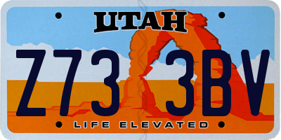 UT license plate Z733BV