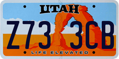 UT license plate Z733CB