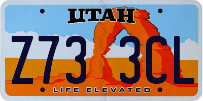 UT license plate Z733CL