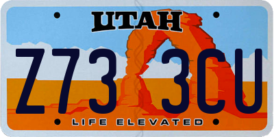 UT license plate Z733CU