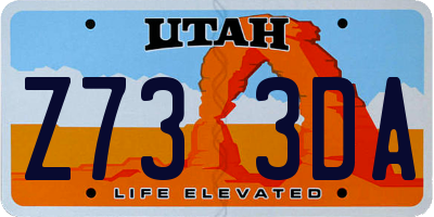 UT license plate Z733DA