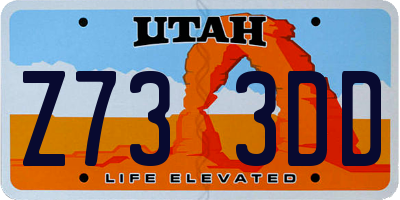 UT license plate Z733DD
