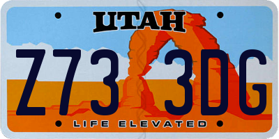 UT license plate Z733DG