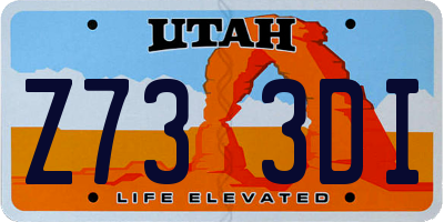 UT license plate Z733DI