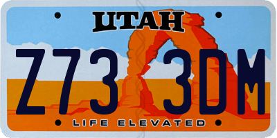 UT license plate Z733DM
