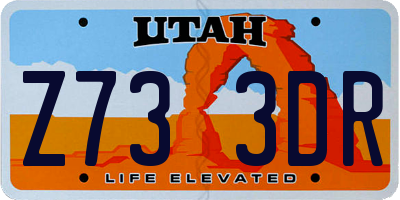 UT license plate Z733DR