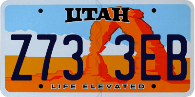 UT license plate Z733EB