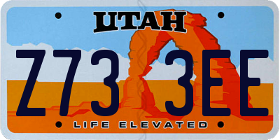 UT license plate Z733EE