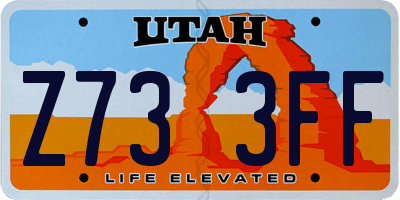 UT license plate Z733FF