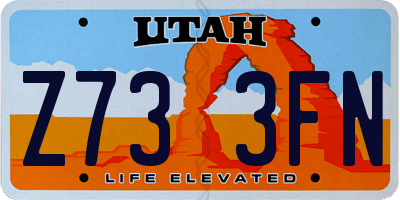 UT license plate Z733FN
