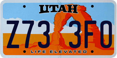 UT license plate Z733FO