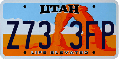 UT license plate Z733FP