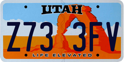 UT license plate Z733FV