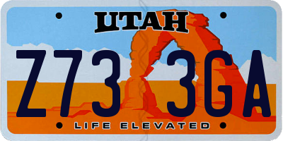 UT license plate Z733GA