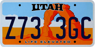 UT license plate Z733GC