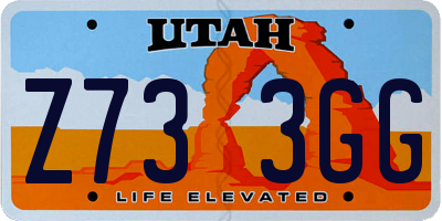 UT license plate Z733GG