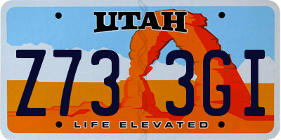 UT license plate Z733GI
