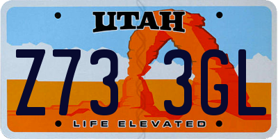 UT license plate Z733GL