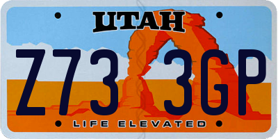 UT license plate Z733GP