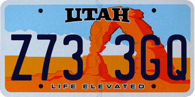 UT license plate Z733GQ