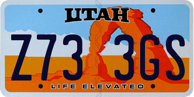 UT license plate Z733GS
