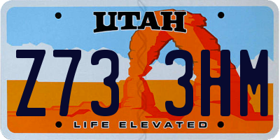 UT license plate Z733HM