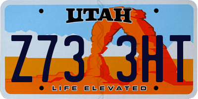 UT license plate Z733HT