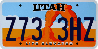 UT license plate Z733HZ