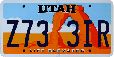 UT license plate Z733IR