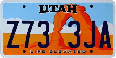 UT license plate Z733JA