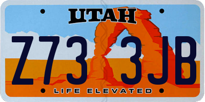 UT license plate Z733JB