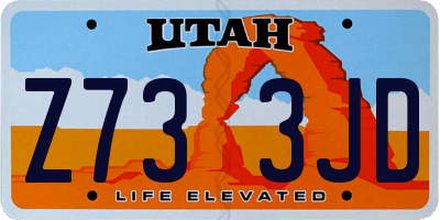 UT license plate Z733JD