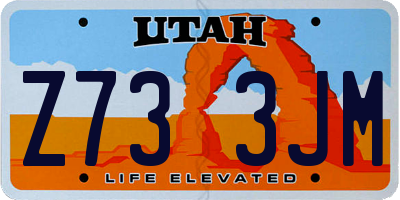 UT license plate Z733JM