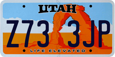 UT license plate Z733JP