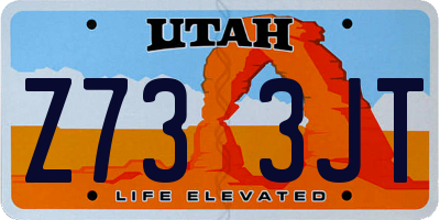 UT license plate Z733JT